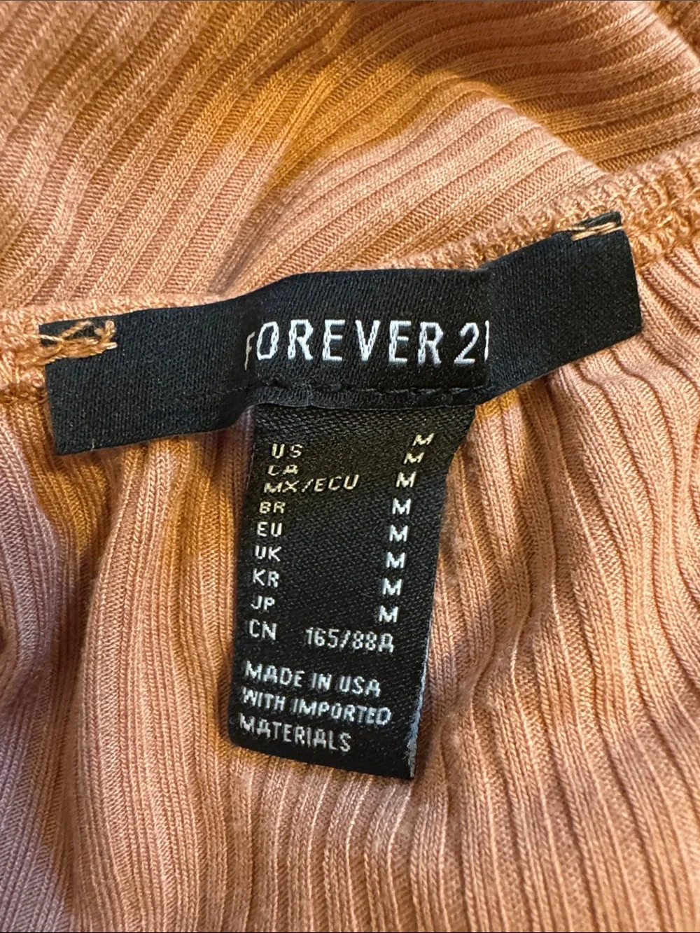 Forever 21 Rust-Orange Ribbed Knit Top - Picture 2 of 2